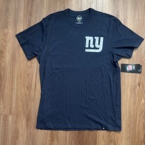 New York Giants NFL Football T-Shirt 47 Brand Navy Blue Graphic Tee Men's Large